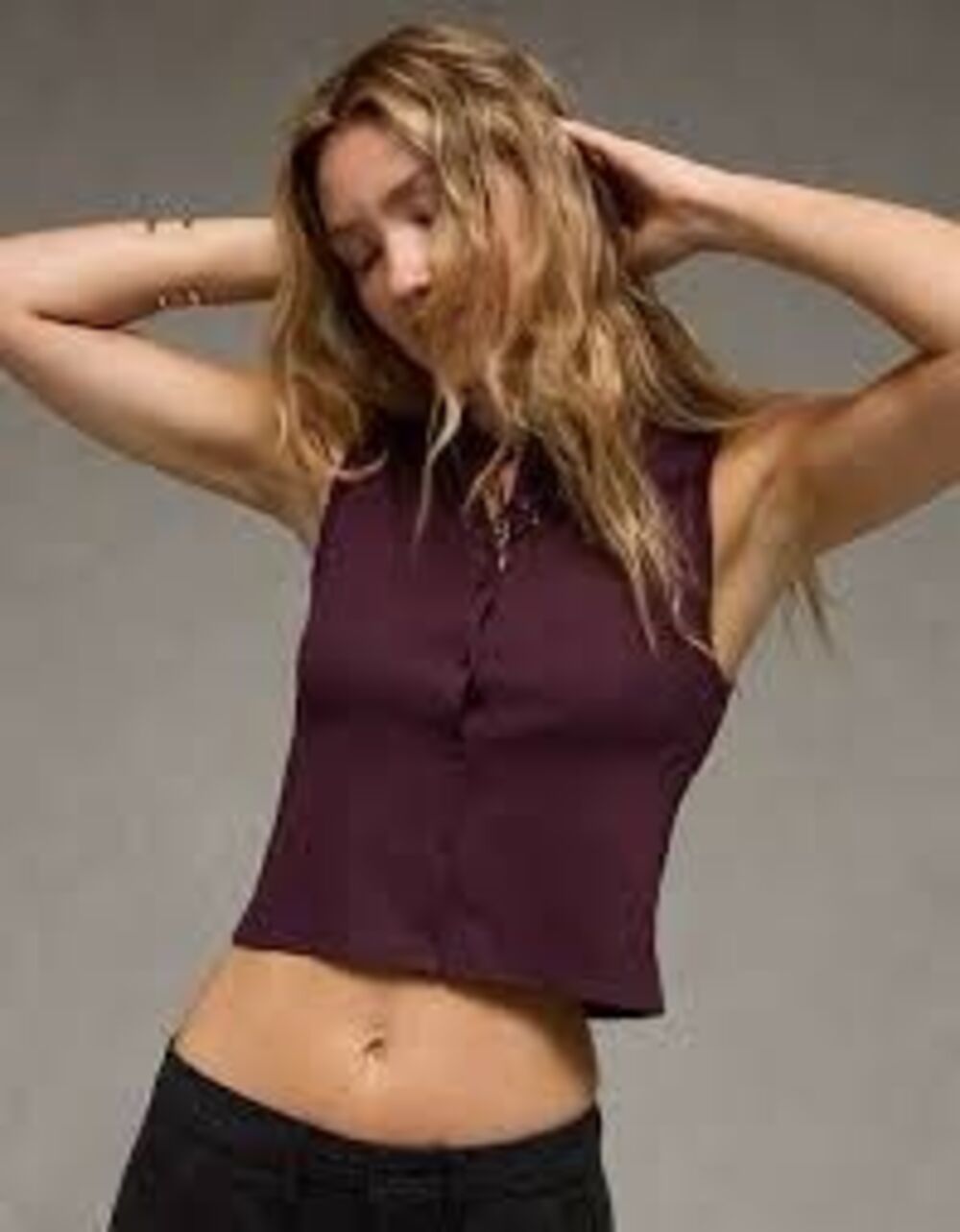 American Eagle Button Up Tank Top